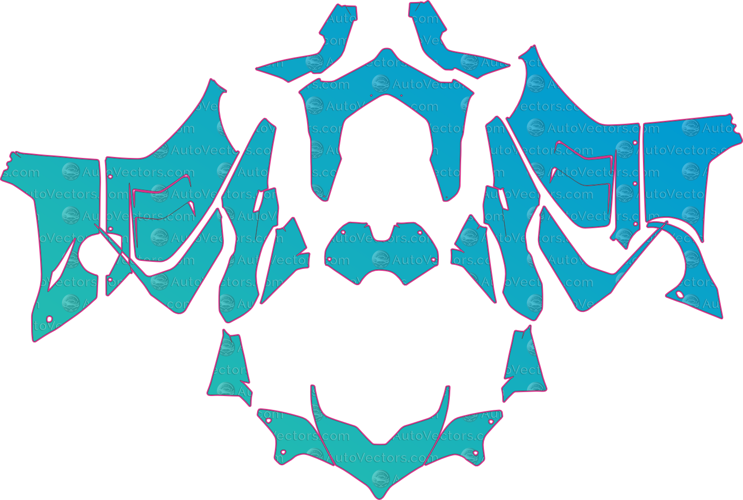 Ducati Panigale V4S (From 2022) Moto – motorcycle pre-cut PPF pattern templates, instant digital download vector cut files (CDR, AI, PDF, SVG)