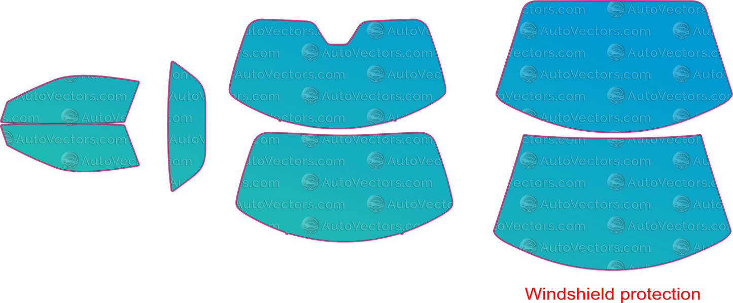 Ferrari 12Cilindri (From 2025) Convertible – window tint pre-cut templates, instant digital download vector cut files (CDR, AI, PDF, SVG)