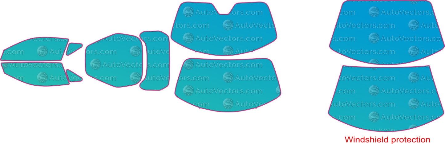 Ferrari 12Cilindri (From 2025) Coupe – window tint pre-cut templates, instant digital download vector cut files (CDR, AI, PDF, SVG)