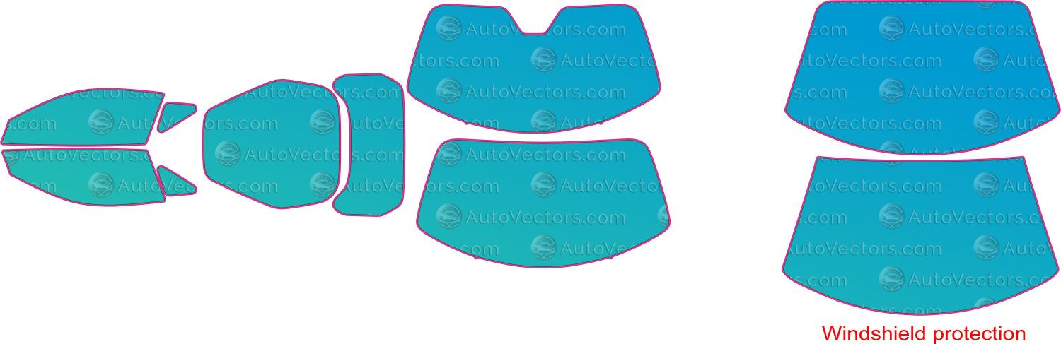 Ferrari 12Cilindri (From 2025) Coupe – window tint pre-cut templates, instant digital download vector cut files (CDR, AI, PDF, SVG)