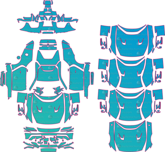 Ferrari 12Cilindri F167 (From 2025) Coupe Pre-Cut PPF Pattern Templates – pre-cut PPF pattern templates, digital download vector files (CDR, AI, PDF, DXF, SVG)