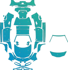 Ferrari 488 Spider F142M (From 2016) Convertible Pre-Cut PPF Pattern Templates
