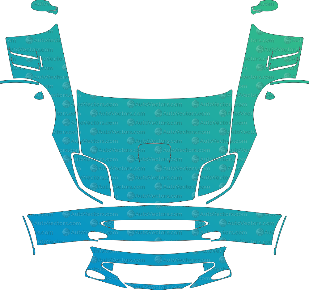 Ferrari 550 Maranello (1996 - 2001) Coupe pre-cut PPF vector template download