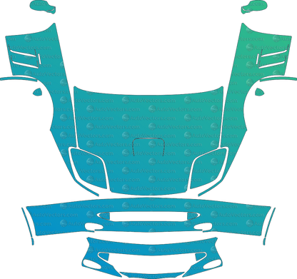 Ferrari 550 Maranello (1996 - 2001) Coupe pre-cut PPF vector template download