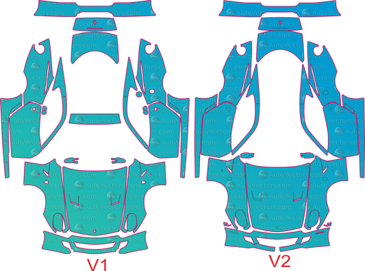 Ferrari 599 GTB Fiorano F141 (From 2006) Coupe Pre-Cut PPF Pattern Templates – pre-cut PPF pattern templates, digital download vector files (CDR, AI, PDF, DXF, SVG)