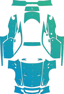 Ferrari 599 GTB Fiorano (From 2006) Coupe Pre-Cut PPF Pattern Templates
