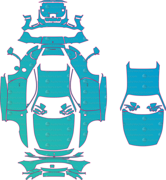Ferrari Amalfi (From 2026) Coupe Pre-Cut PPF Pattern Templates – pre-cut PPF pattern templates, digital download vector files (CDR, AI, PDF, DXF, SVG)