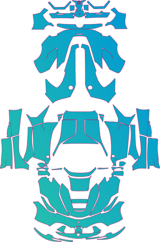 Ferrari LaFerrari F150 (From 2013) Coupe Pre-Cut PPF Pattern Templates – pre-cut PPF pattern templates, digital download vector files (CDR, AI, PDF, DXF, SVG)