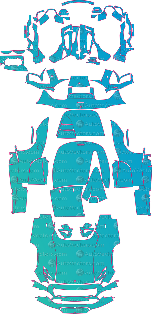 Ferrari Monza SP1 F176 (From 2023) Convertible Pre-Cut PPF Pattern Templates – pre-cut PPF pattern templates, digital download vector files (CDR, AI, PDF, DXF, SVG)