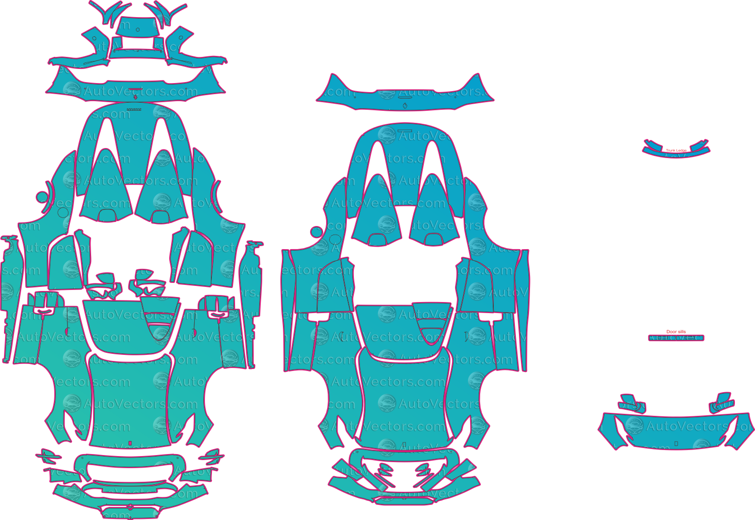 Ferrari Monza SP2 F152CG (From 2020) Convertible Pre-Cut PPF Pattern Templates – pre-cut PPF pattern templates, digital download vector files (CDR, AI, PDF, DXF, SVG)