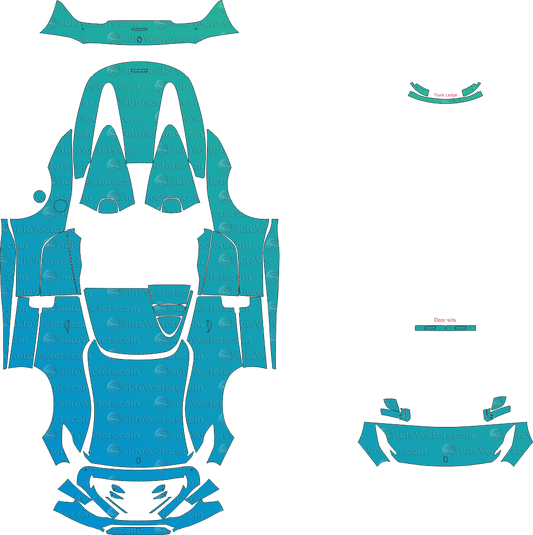 Ferrari Monza SP2 (From 2019) Roadster pre-cut PPF vector template download