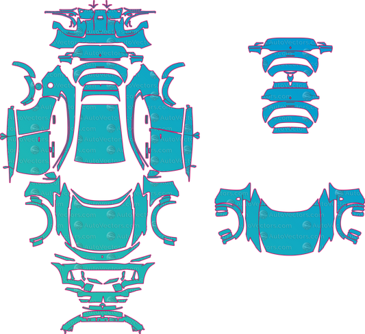 Ferrari Purosangue F175 (From 2023) SUV Pre-Cut PPF Pattern Templates – pre-cut PPF pattern templates, digital download vector files (CDR, AI, PDF, DXF, SVG)