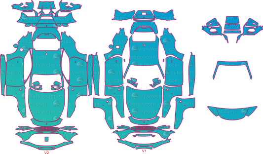 Ferrari Roma F169 (From 2020) Coupe Pre-Cut PPF Pattern Templates – pre-cut PPF pattern templates, digital download vector files (CDR, AI, PDF, DXF, SVG)
