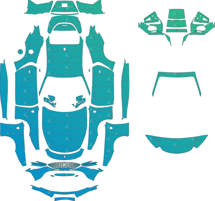Ferrari Roma (From 2021) Coupe Pre-Cut PPF Pattern Templates