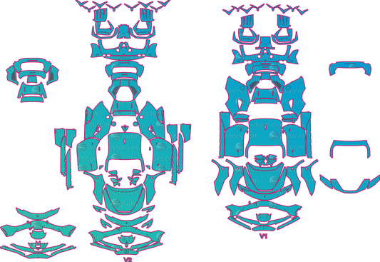 Ferrari SF90 Stradale F173 (From 2021) Coupe Pre-Cut PPF Pattern Templates – pre-cut PPF pattern templates, digital download vector files (CDR, AI, PDF, DXF, SVG)