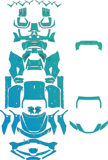 Ferrari SF90 Stradale (From 2020) Coupe Pre-Cut PPF Pattern Templates