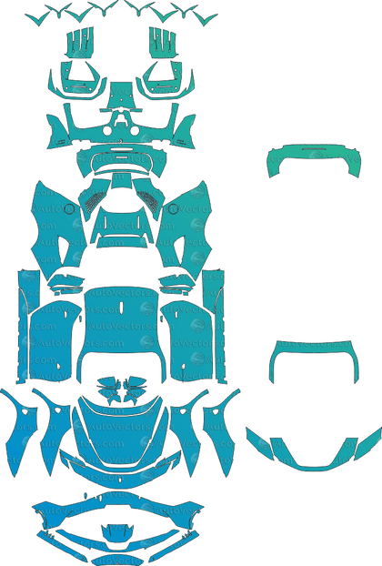 Ferrari SF90 Stradale (From 2020) Coupe Pre-Cut PPF Pattern Templates