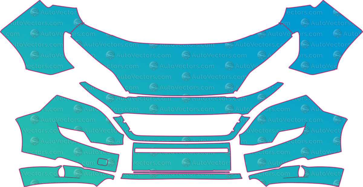 Fiat Ducato X290 (From 2021) Van – pre-cut PPF pattern templates, instant digital download vector cut files (CDR, AI, PDF, SVG)
