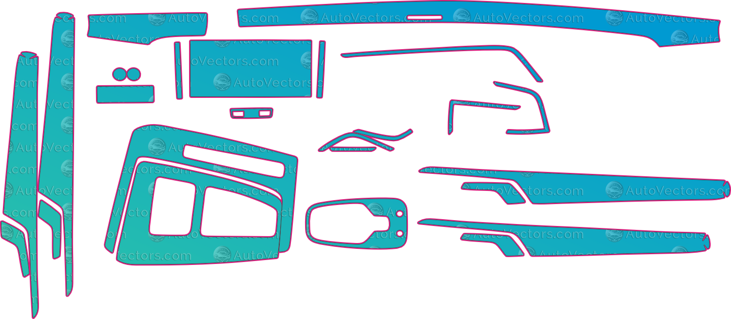 Audi Q3 F3 Base (2021-2025) SUV Interior Pre-Cut PPF Pattern Templates – interior pre-cut PPF pattern templates, digital download vector files (CDR, AI, PDF, DXF, SVG)