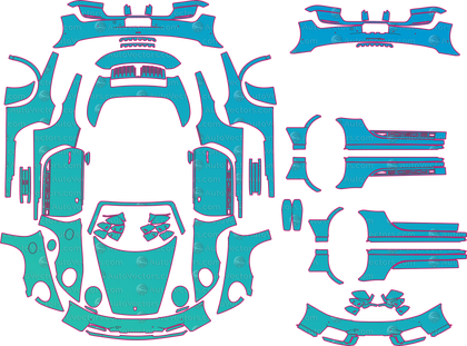 Porsche 911 Carrera 4S Cabriolet 992 (From 2026) Convertible Pre-Cut PPF Pattern Templates
