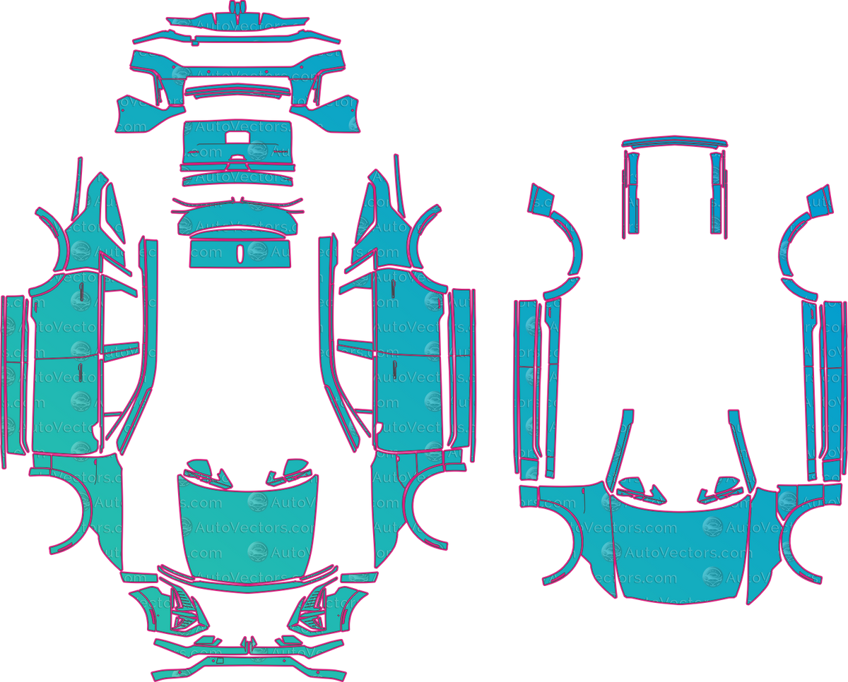 Cadillac Lyriq-V V-Series (From 2026) SUV pre-cut PPF pattern layout