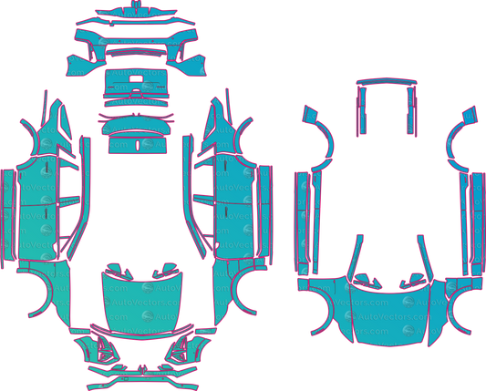 Cadillac Lyriq-V V-Series (From 2026) SUV pre-cut PPF pattern layout