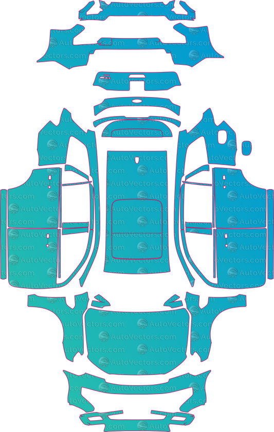 Ford Everest (From 2020) SUV – pre-cut PPF pattern templates, instant digital download vector cut files (CDR, AI, PDF, SVG)
