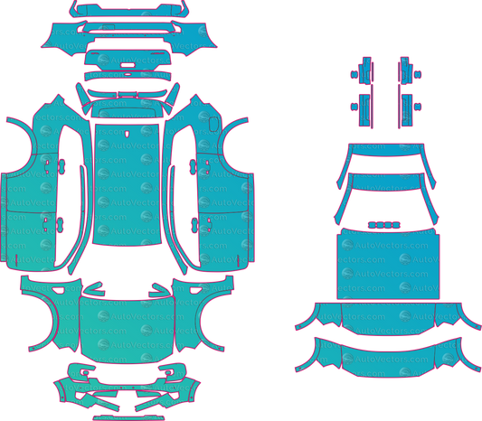 Ford Everest Sport (From 2025) SUV – pre-cut PPF pattern templates, instant digital download vector cut files (CDR, AI, PDF, SVG)