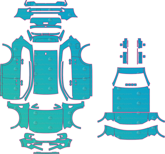 Ford Everest U704 Ambiente (From 2025) SUV – pre-cut PPF pattern templates, instant digital download vector cut files (CDR, AI, PDF, SVG)
