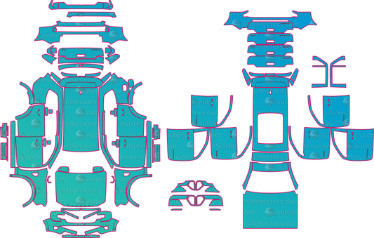 Ford Everest Platinum (From 2022) SUV pre-cut PPF pattern layout