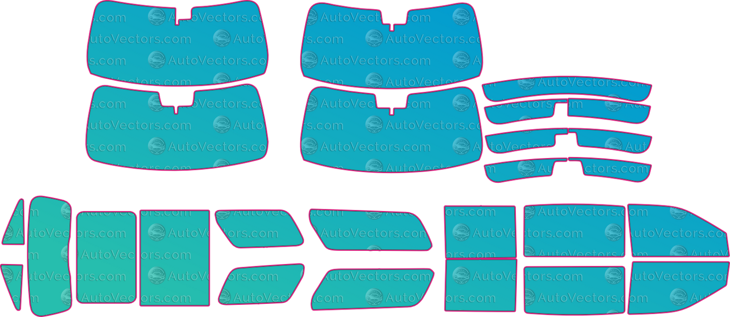 Ford Expedition Base (From 2025) SUV – window tint pre-cut templates, instant digital download vector cut files (CDR, AI, PDF, SVG)