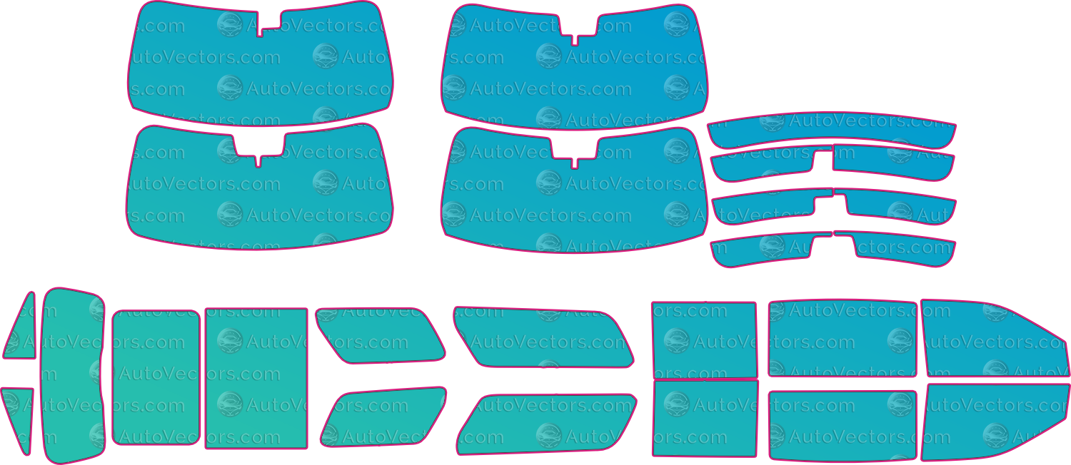 Ford Expedition Base (From 2025) SUV – window tint pre-cut templates, instant digital download vector cut files (CDR, AI, PDF, SVG)