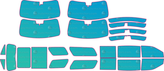 Ford Expedition Base (From 2025) SUV – window tint pre-cut templates, instant digital download vector cut files (CDR, AI, PDF, SVG)
