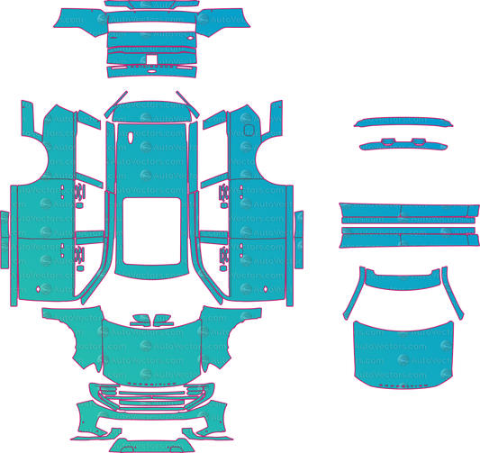 Ford Expedition King Ranch Max (LWB) (From 2025) SUV – pre-cut PPF pattern templates, instant digital download vector cut files (CDR, AI, PDF, SVG)