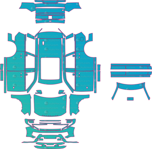 Ford Expedition King Ranch (SWB) (From 2025) SUV – pre-cut PPF pattern templates, instant digital download vector cut files (CDR, AI, PDF, SVG)