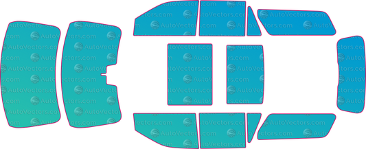 Ford Expedition LWB (From 2025) SUV – window tint pre-cut templates, instant digital download vector cut files (CDR, AI, PDF, SVG)