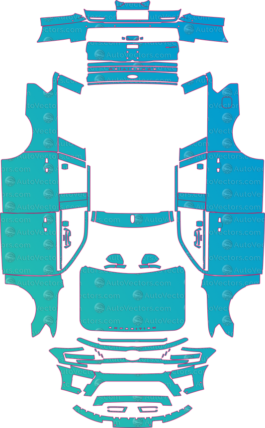 Ford Expedition Max Kingranch (From 2022) SUV – pre-cut PPF pattern templates, instant digital download vector cut files (CDR, AI, PDF, SVG)