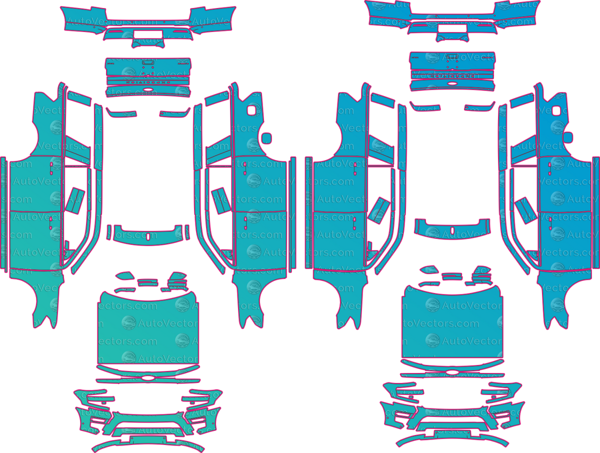 Ford Expedition U553 Max Limited (From 2022) SUV – pre-cut PPF pattern templates, instant digital download vector cut files (CDR, AI, PDF, SVG)