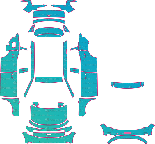 Ford Explorer EV EU (From 2024) SUV pre-cut PPF pattern layout