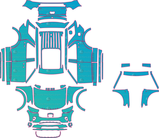 Ford Explorer ST-Line (From 2025) SUV pre-cut PPF pattern layout