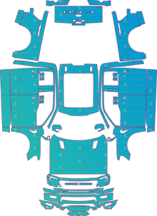 Ford F-150 P702 Tremor SuperCrew Facelift (From 2024) Pickup Pre-Cut PPF Pattern Templates