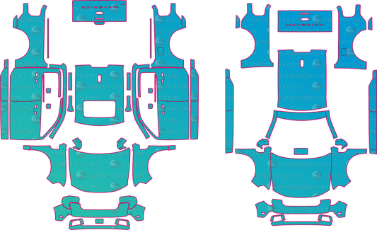 Ford Maverick Lariat (From 2025) Pickup pre-cut PPF pattern layout