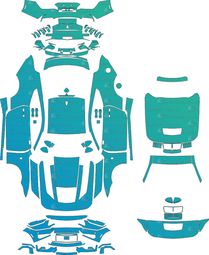 Ford Mustang Dark Horse (From 2024) Coupe Pre-Cut PPF Pattern Templates