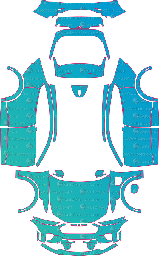 Ford Mustang Mach-E GT CN (From 2022) SUV pre-cut PPF pattern layout