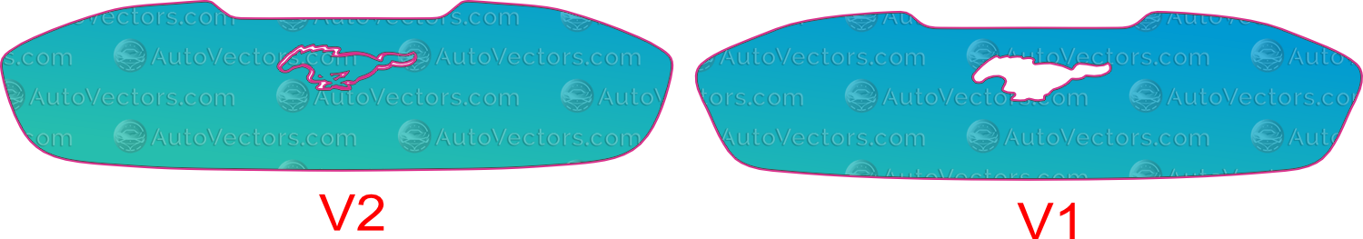 Ford Mustang Mach-E CX727 GT Custom Grill (From 2021) SUV – pre-cut PPF pattern templates, instant digital download vector cut files (CDR, AI, PDF, SVG)