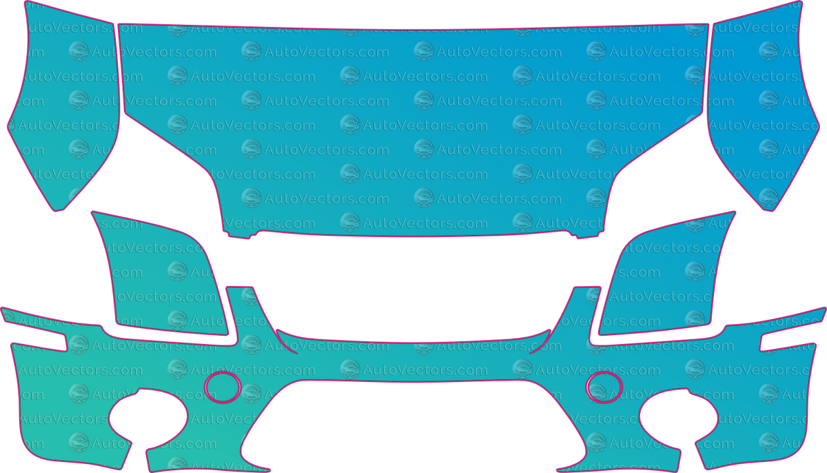 Ford Transit Connect Base (From 2010) Van – pre-cut PPF pattern templates, instant digital download vector cut files (CDR, AI, PDF, SVG)