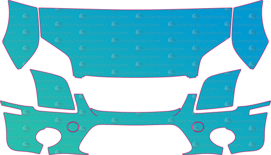 Ford Transit Connect Base (From 2010) Van – pre-cut PPF pattern templates, instant digital download vector cut files (CDR, AI, PDF, SVG)