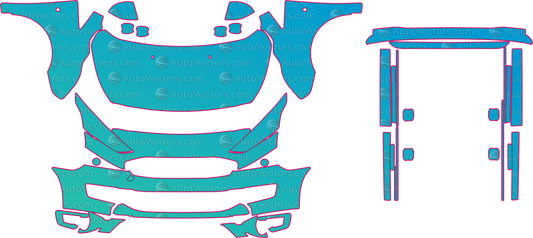 Ford Transit Connect Limited (From 2024) Van – pre-cut PPF pattern templates, instant digital download vector cut files (CDR, AI, PDF, SVG)