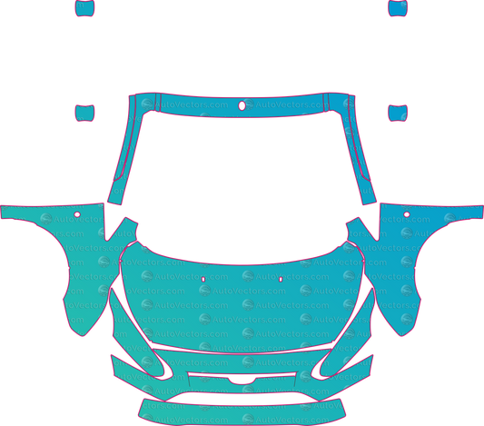 Ford Transit Connect V408 Base (From 2014) Van – pre-cut PPF pattern templates, instant digital download vector cut files (CDR, AI, PDF, SVG)