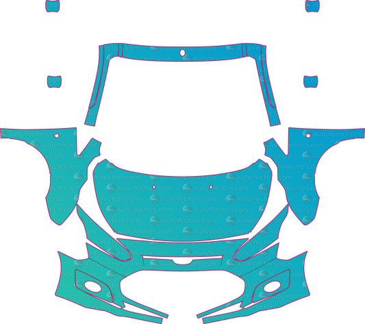 Ford Transit Connect V408 Trend (From 2014) Van – pre-cut PPF pattern templates, instant digital download vector cut files (CDR, AI, PDF, SVG)